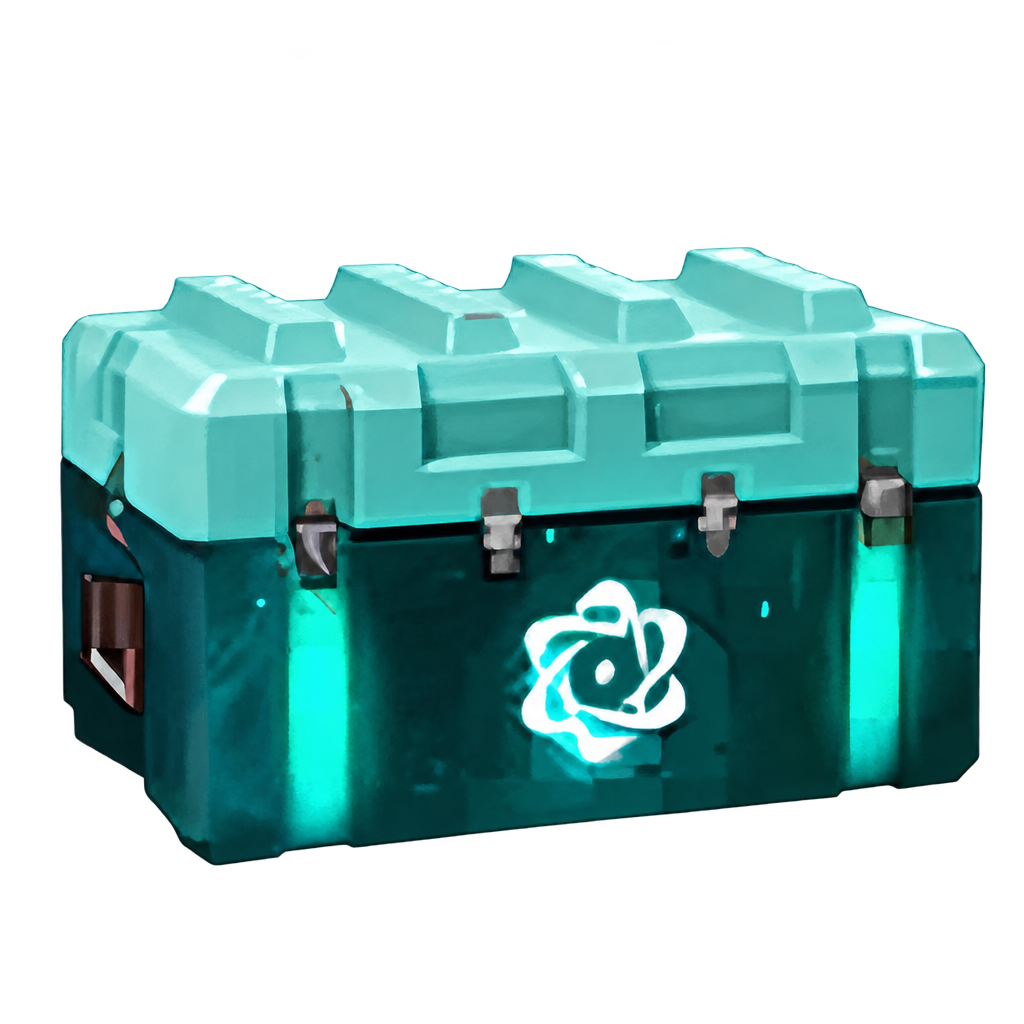 Caja turquesa de fragmentos universales Free Fire sin fondo